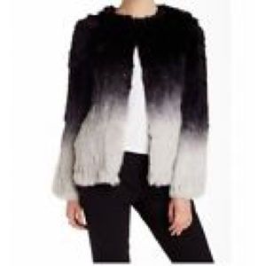 Clique Genuine Rabbit Ombre Fur Coat